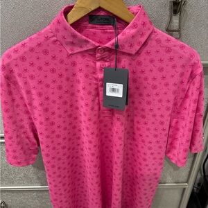 G/FORE Men's Vibrant Pink Polo